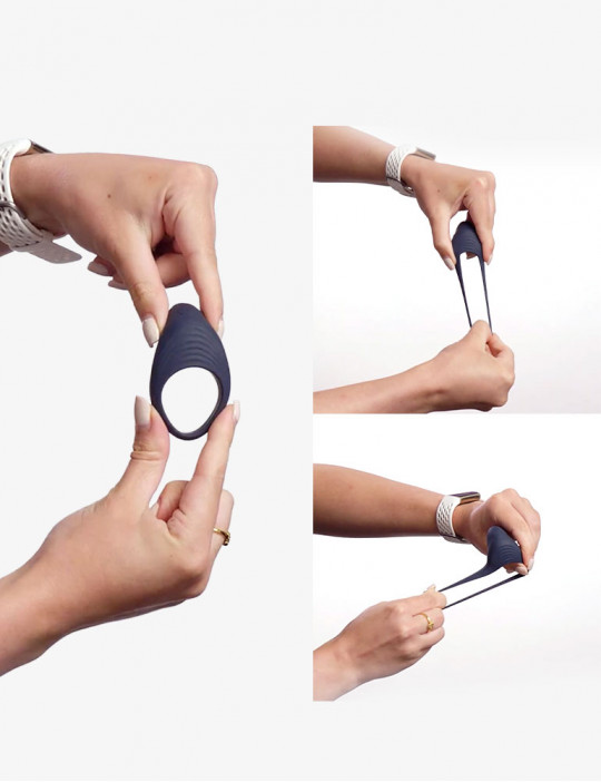 Mise en situation du cockring vibrant rechargeable