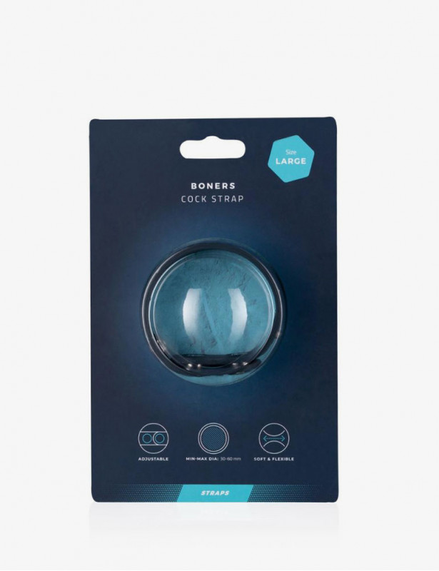 Packaging du cockring sangle réglable taille L gris - Boners