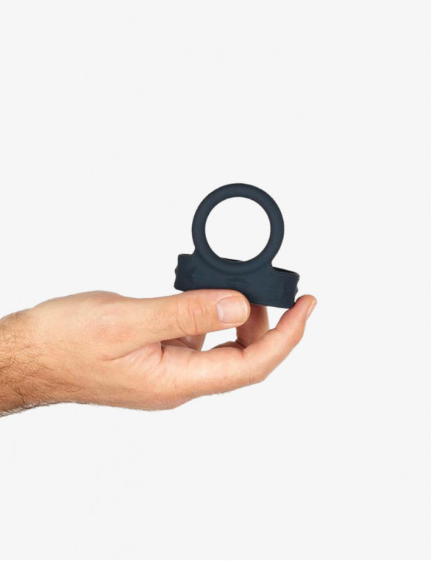 Prise en main du cockring réglable et ballstretcher taille S/M gris - Boners