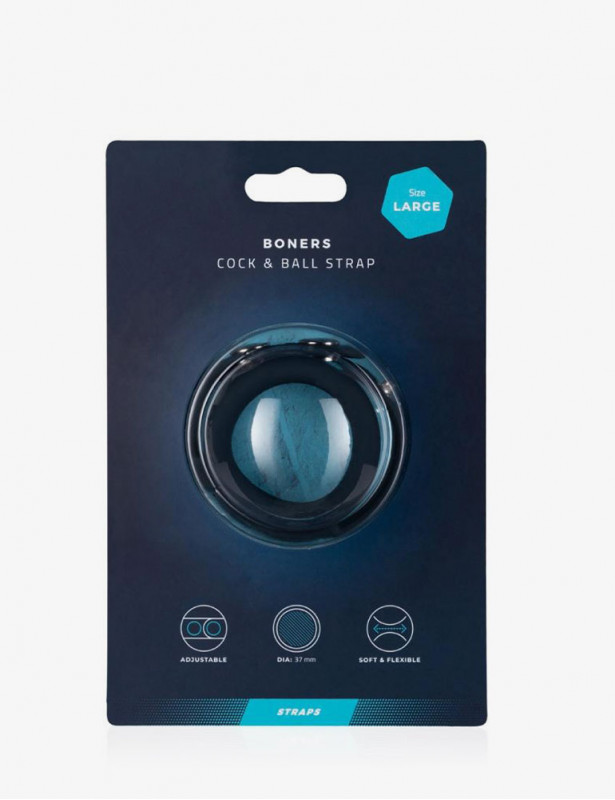 Packaging du cockring réglable et ballstretcher taille L gris - Boners