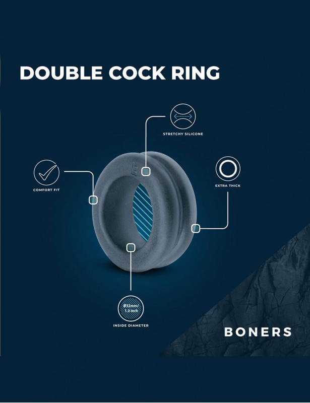 Caractéristiques du cockring double anneau de Boners