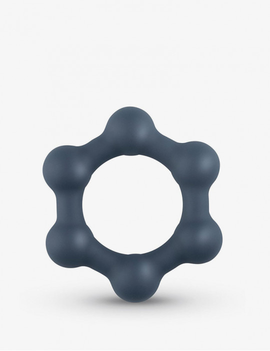 Cockring hexagonal avec billes en acier taille M/L - Boners