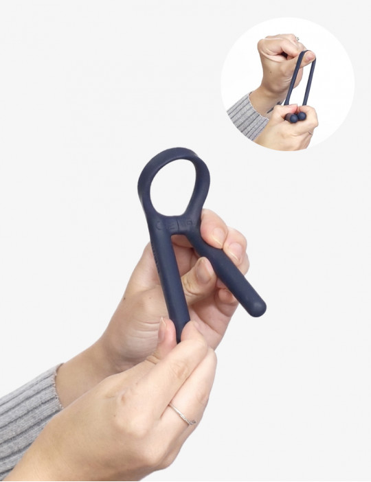 Prise en mains du cockring vibrant multi-zone bleu - Boners