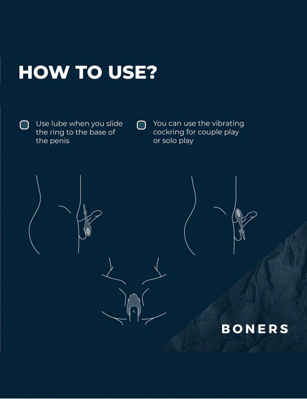 Comment utiliser le cockring vibrant ajustable Boners
