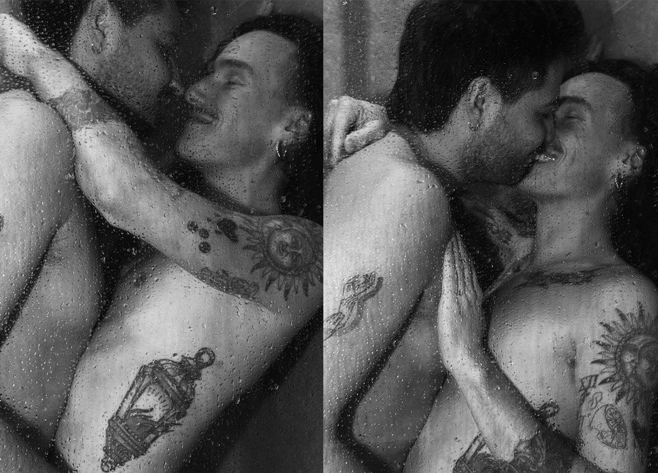 Douche couple erection