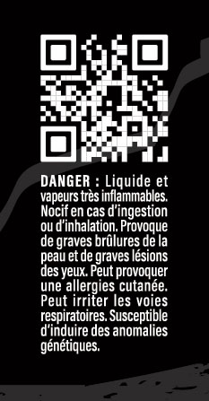 Précaution et danger sur etiquette poppers