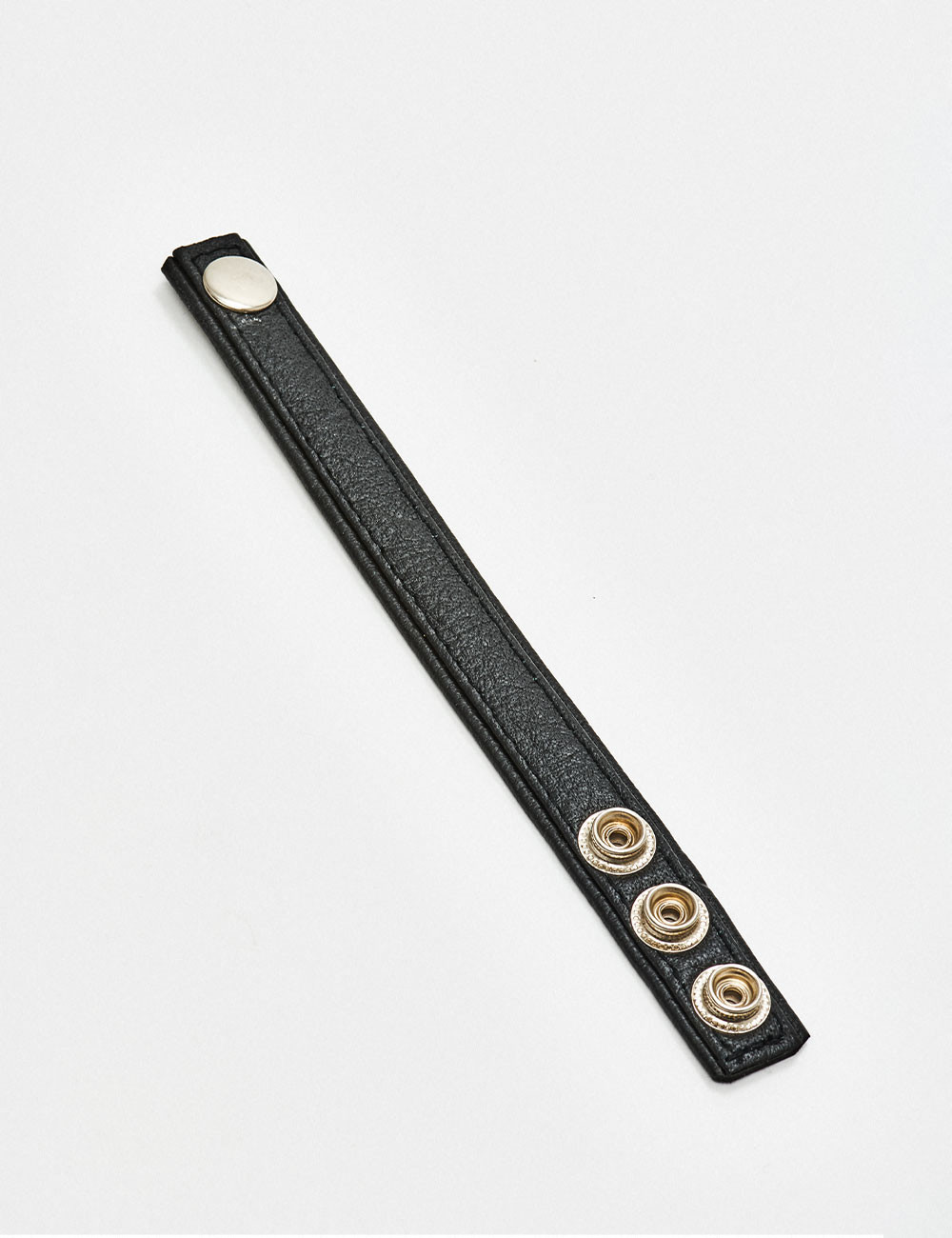 Cockring Cuir 3 boutons Black Label
