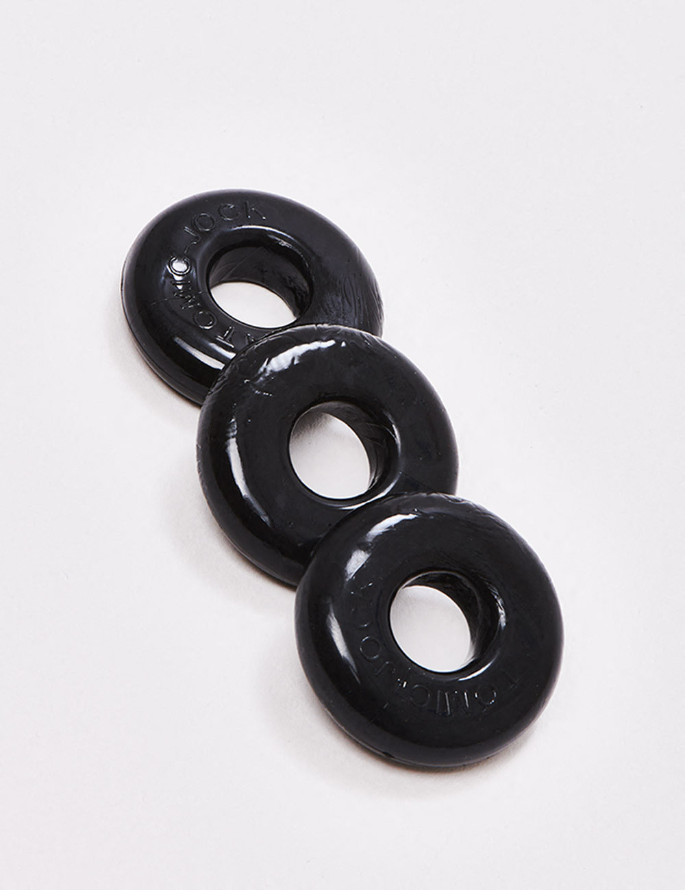 Pack de 3 cockrings noirs Flex TPR - Oxballs